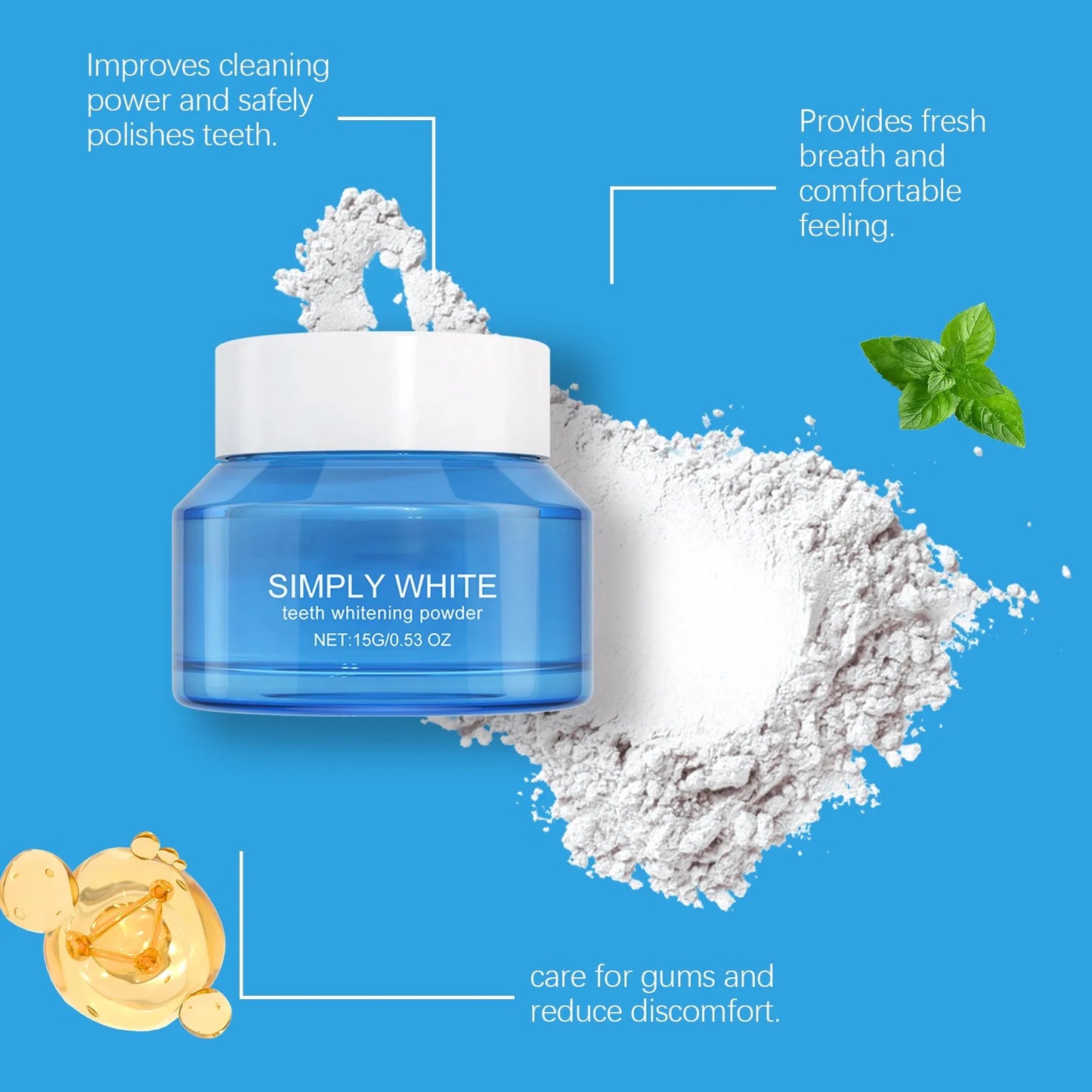 Teeth Powder Remove Plaque Stains Toothpaste Deep Cleaning Fresh Breath Oral Hygiene Dental Tools Teeth Care Toothpaste Powder